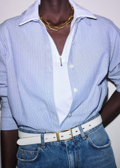 Dark Brown Buttercream Reversible Belt meandem