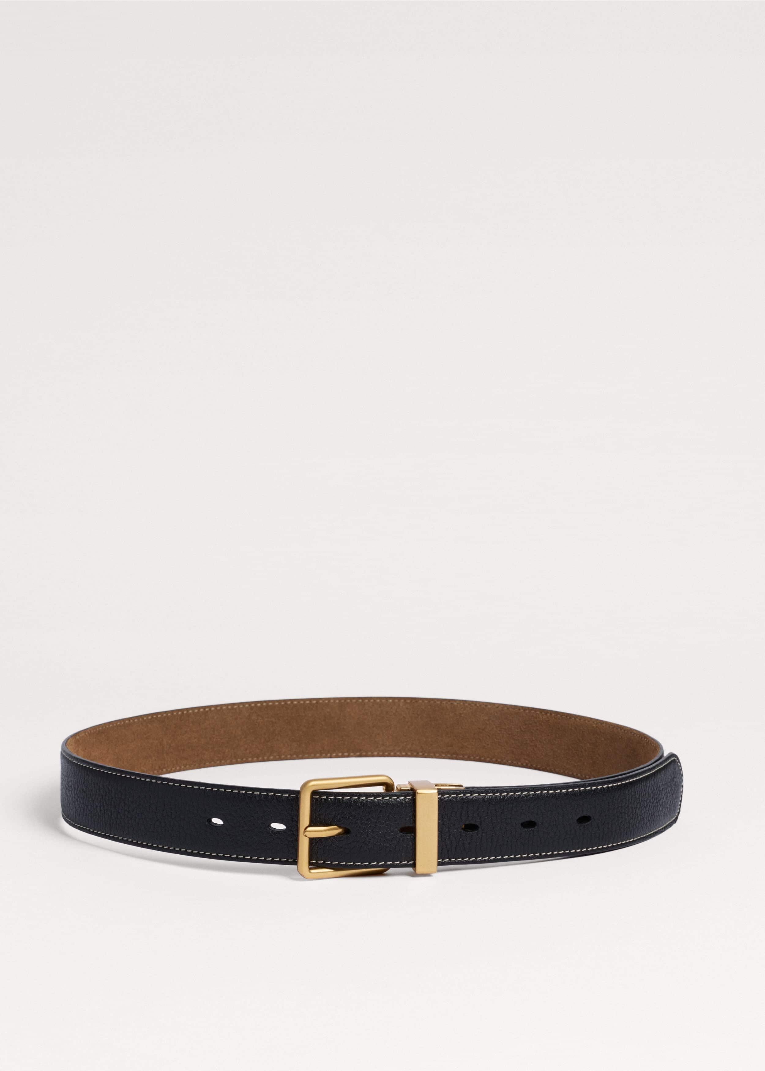 Black + Tan Reversible Belt meandem