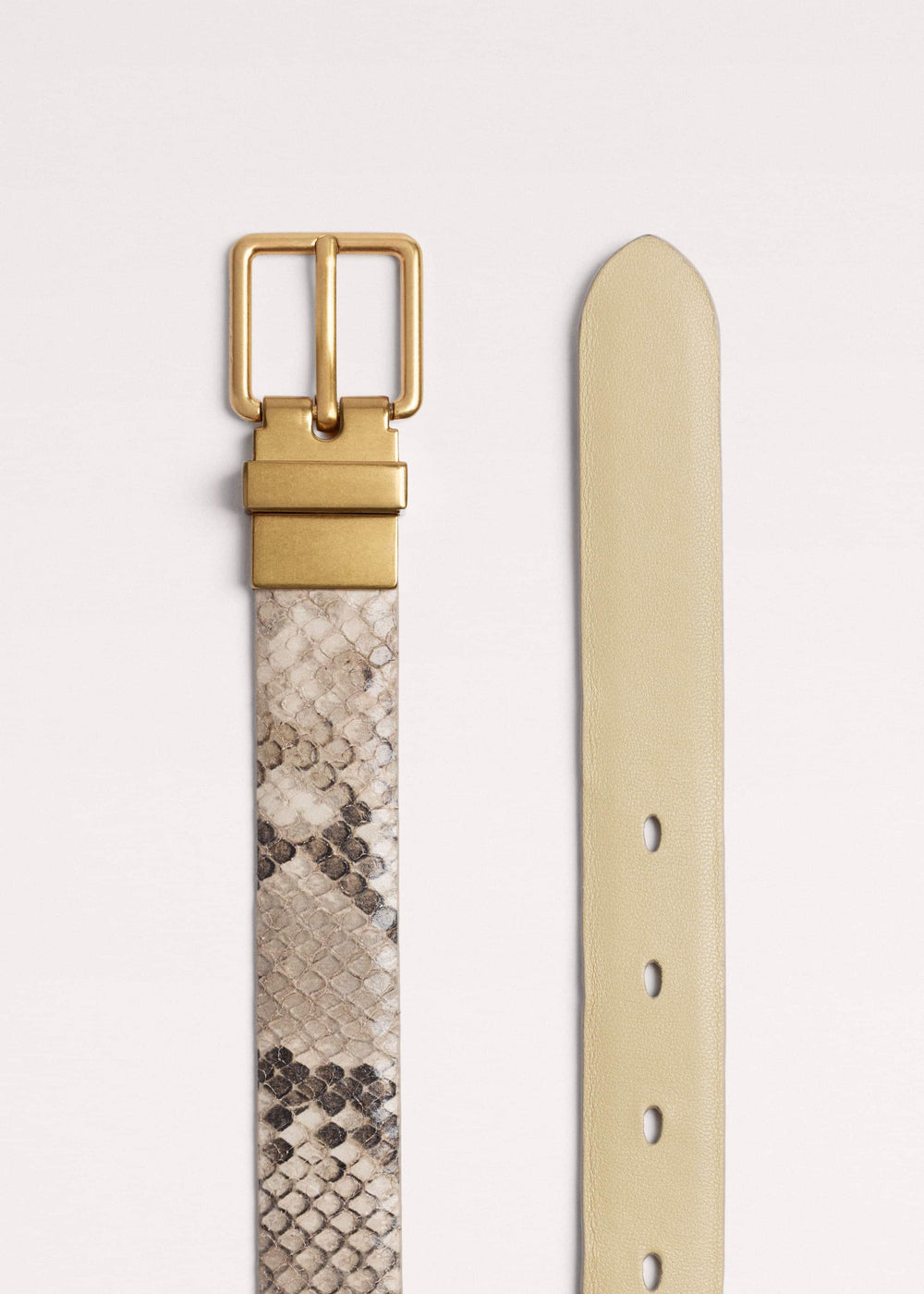 Snake Print Reversible Belt meandem