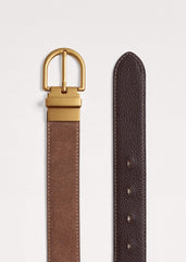 Brown Classic Round Reversible Belt meandem