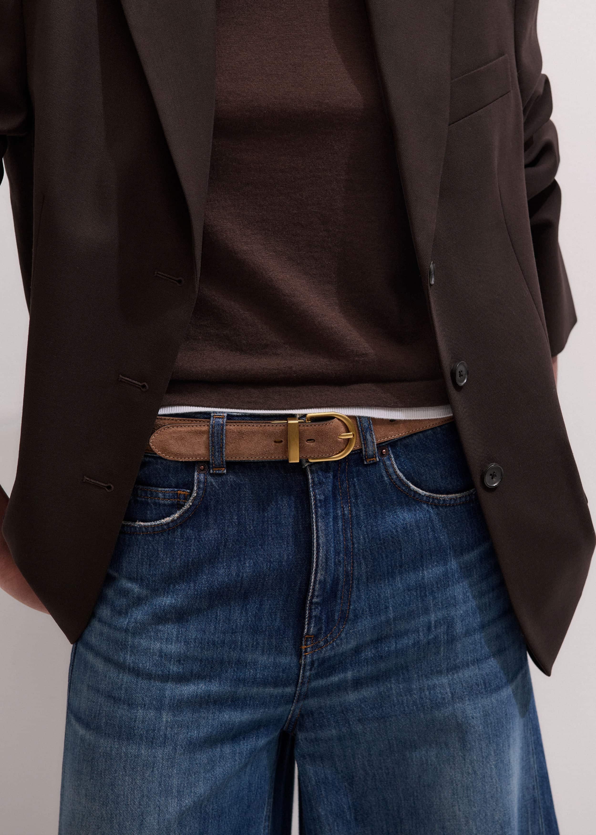 Brown Classic Round Reversible Belt meandem