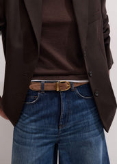 Brown Classic Round Reversible Belt meandem