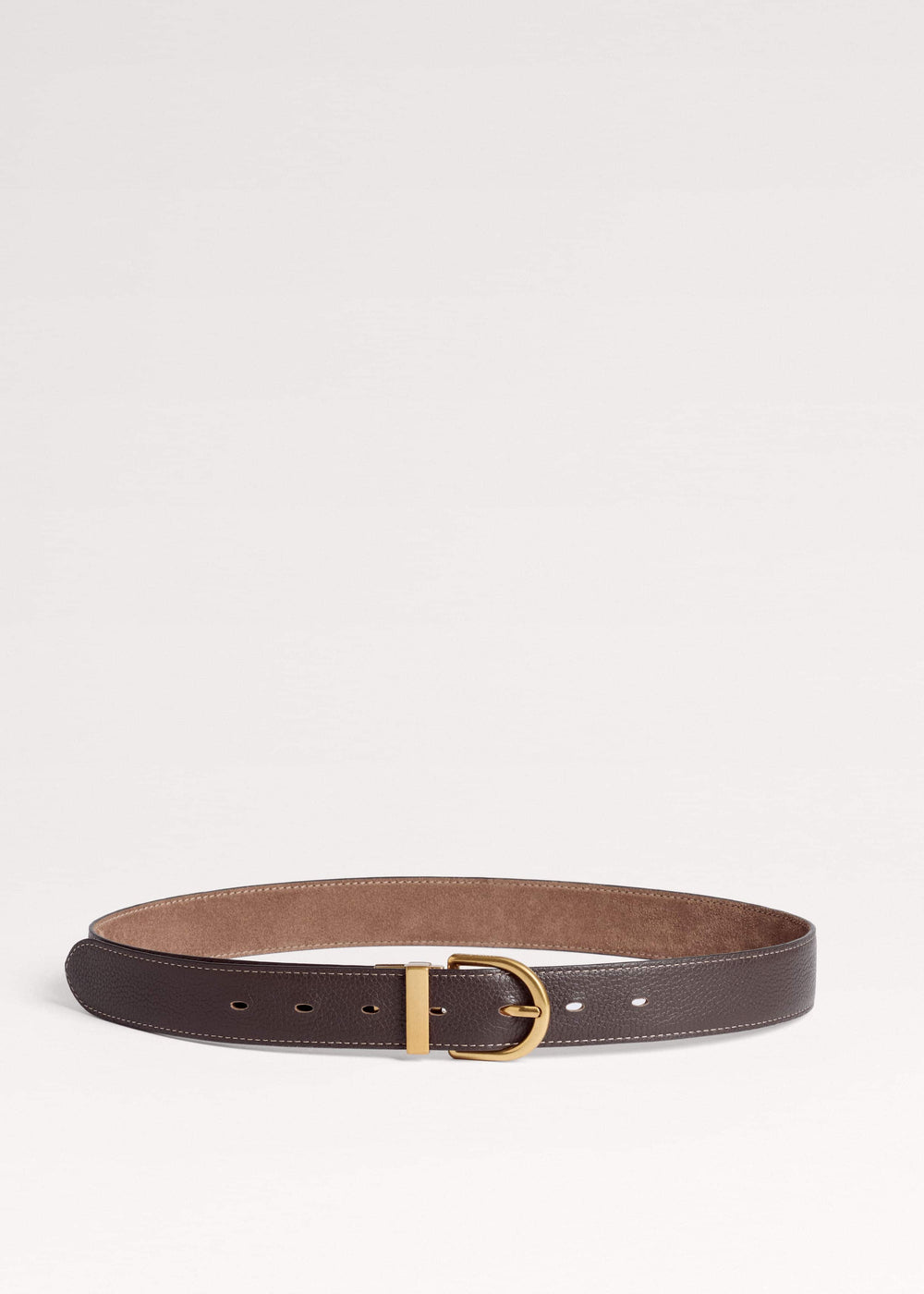 Brown Classic Round Reversible Belt meandem