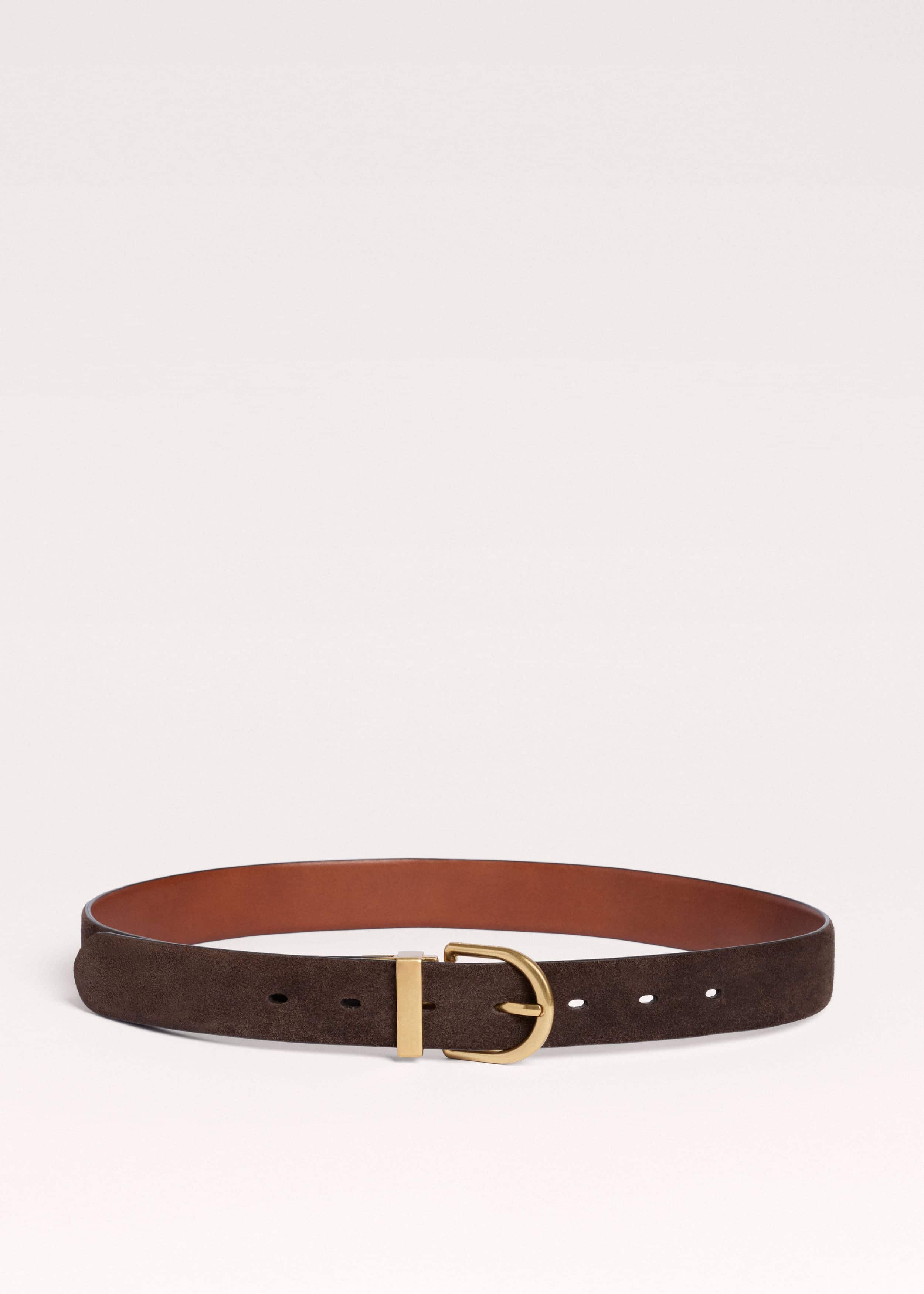 Chocolate + Tan Reversible Belt meandem