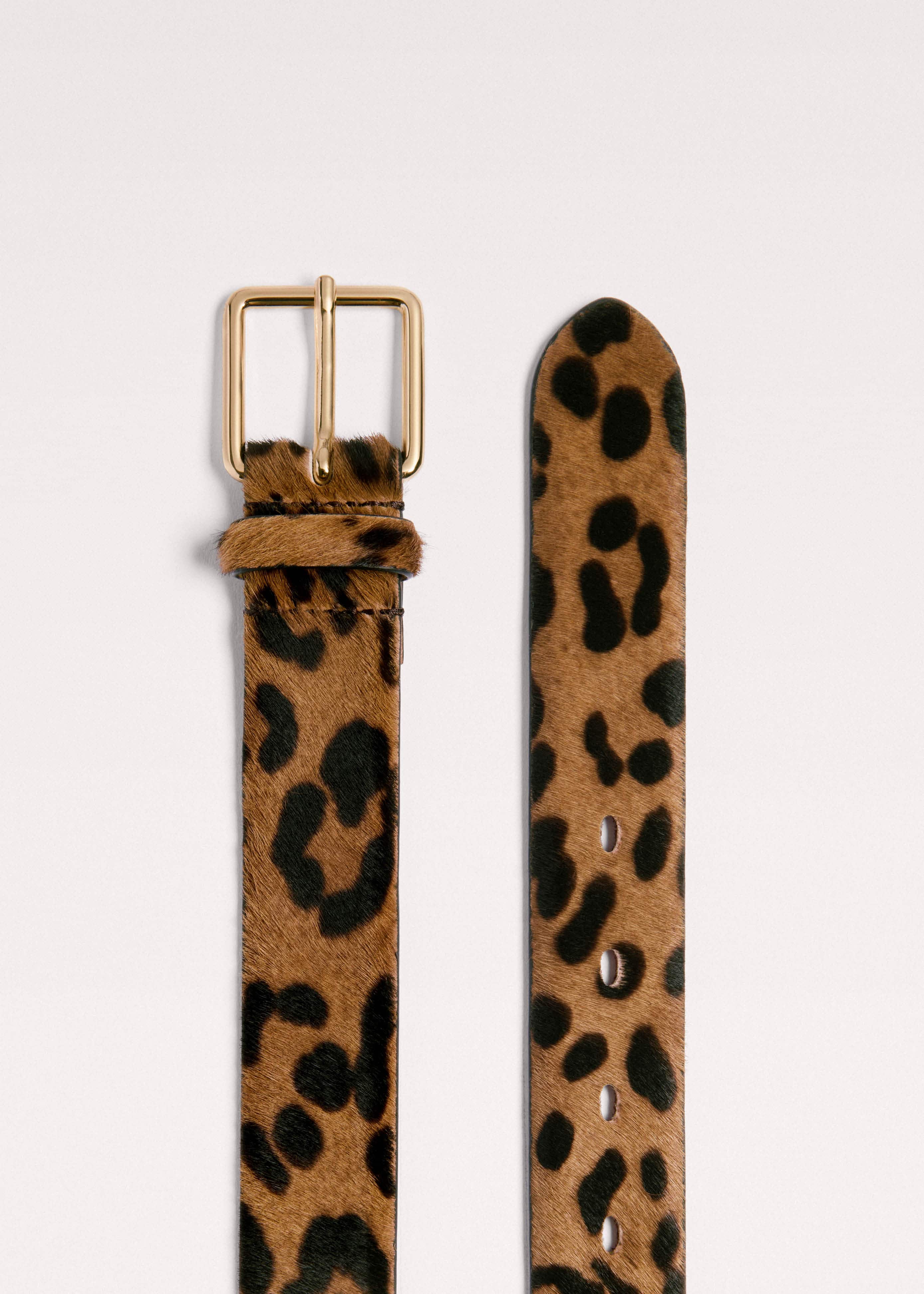 Brown Leopard Print Classic Belt meandem
