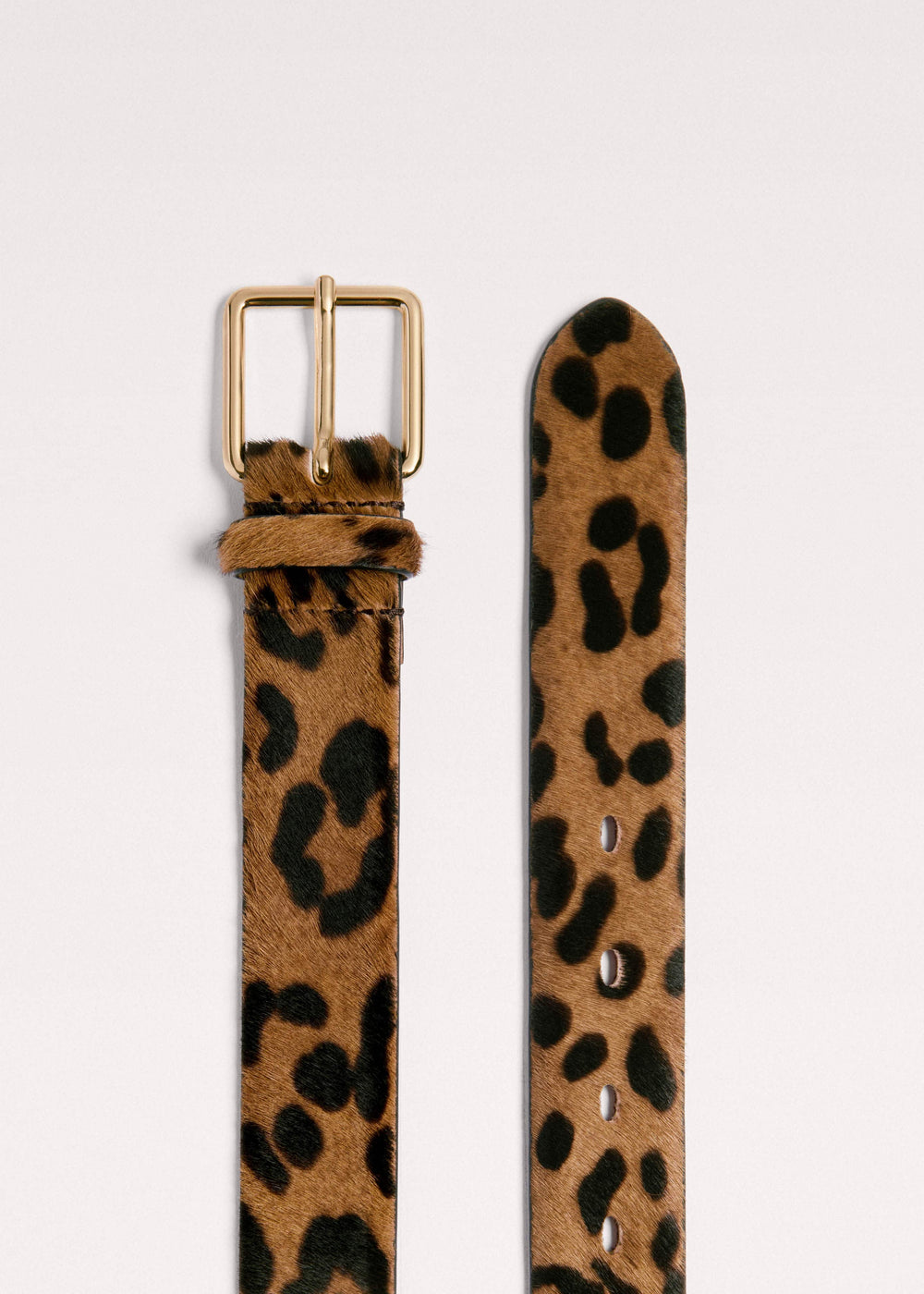 Brown Leopard Print Classic Belt meandem
