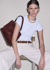 Brown Leopard Print Classic Belt meandem