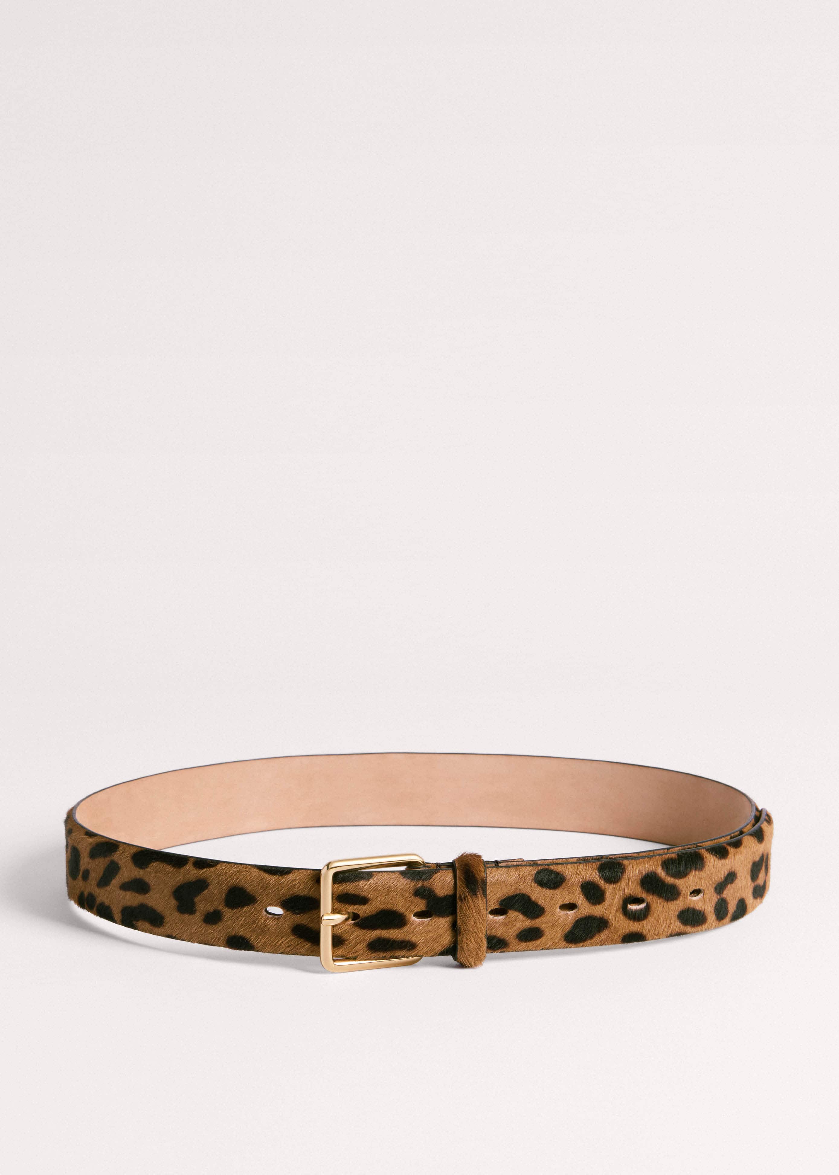 Brown Leopard Print Classic Belt meandem