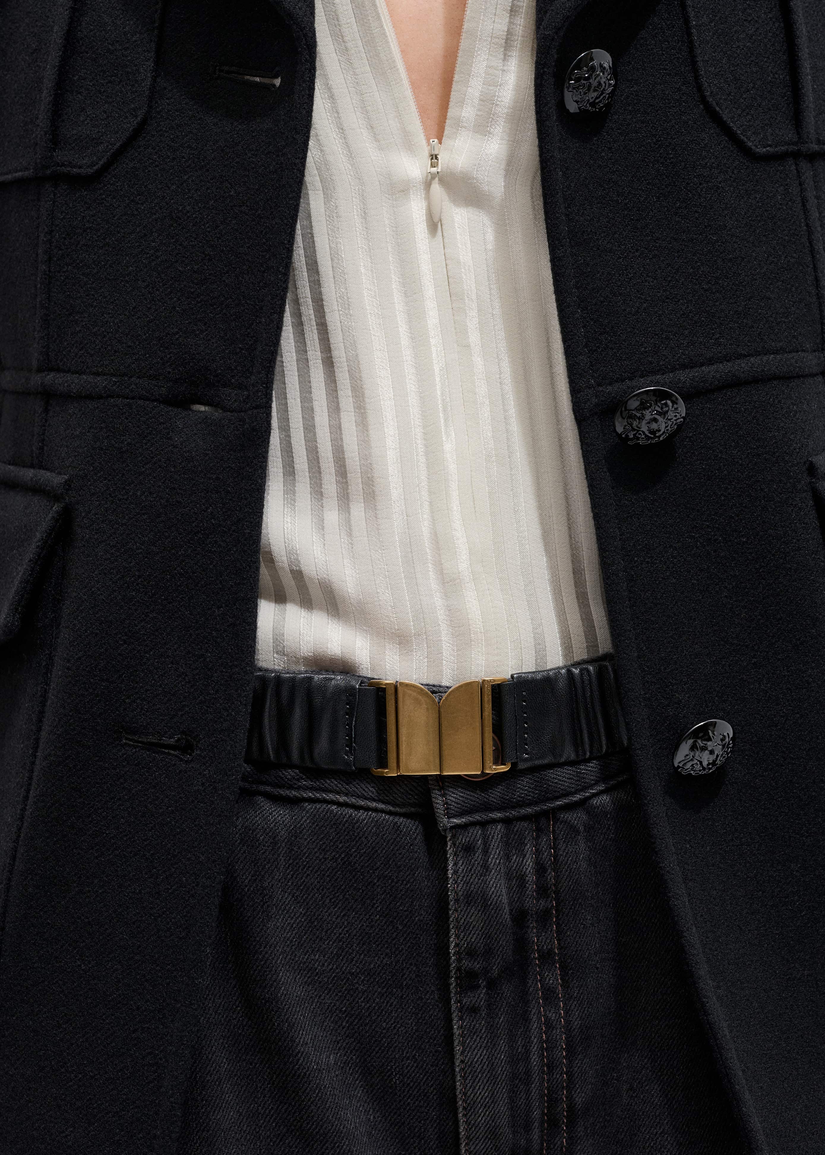 Black Elasticated Belt meandem