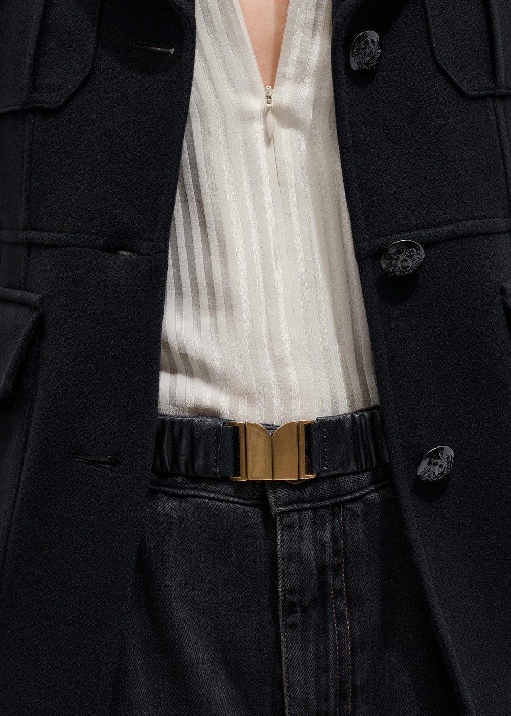 Black Elasticated Belt meandem