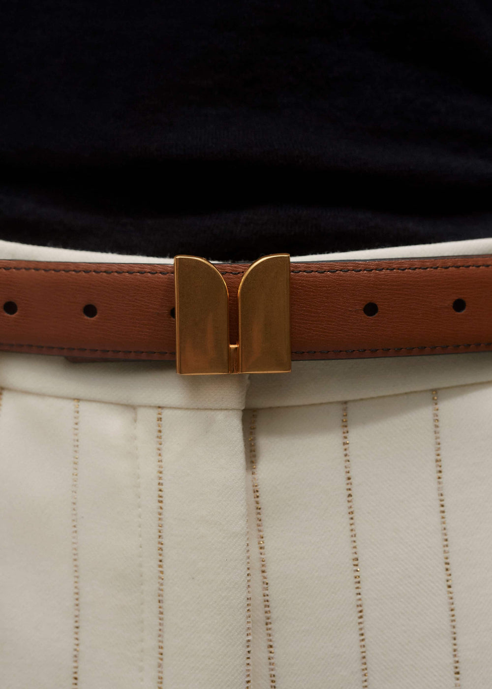 Black Reversible Belt meandem