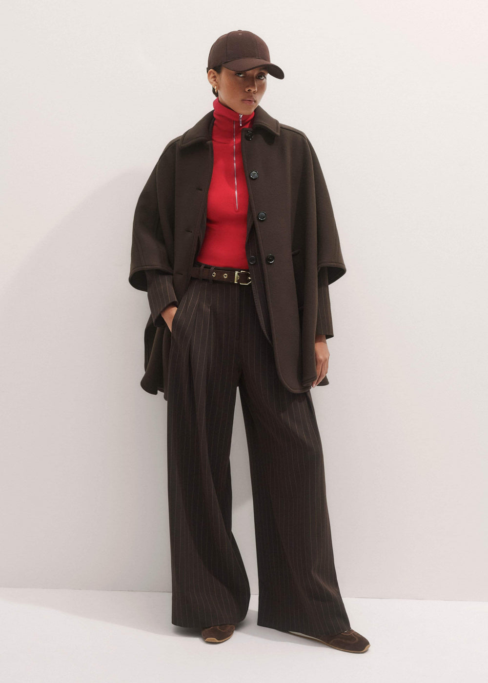 Brown Eyelet Reversible Belt meandem