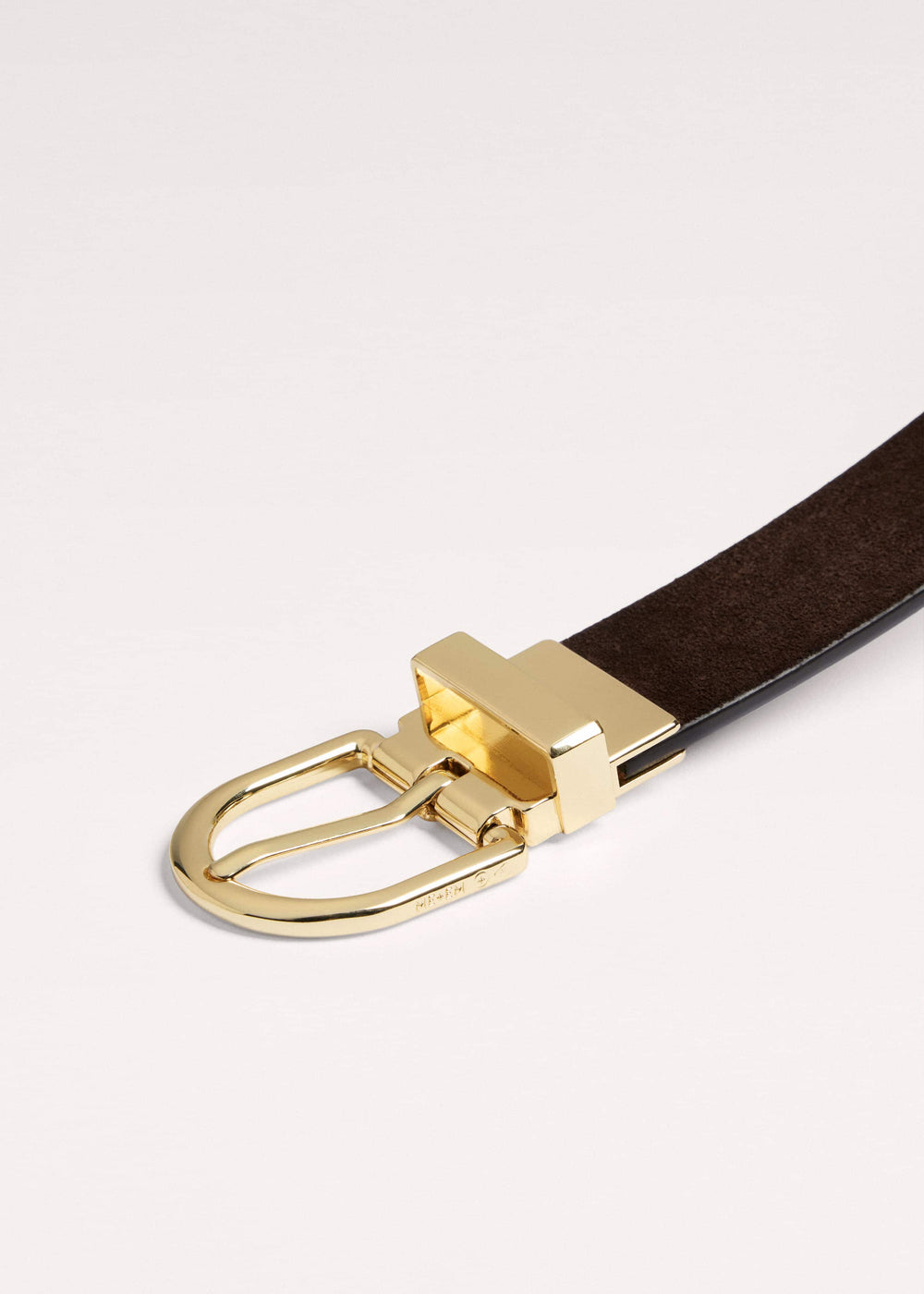 Brown Eyelet Reversible Belt meandem