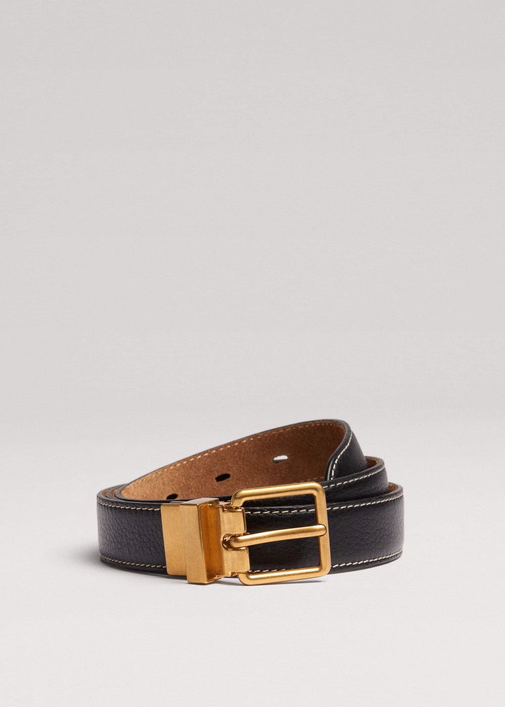 Black Reversible Belt meandem