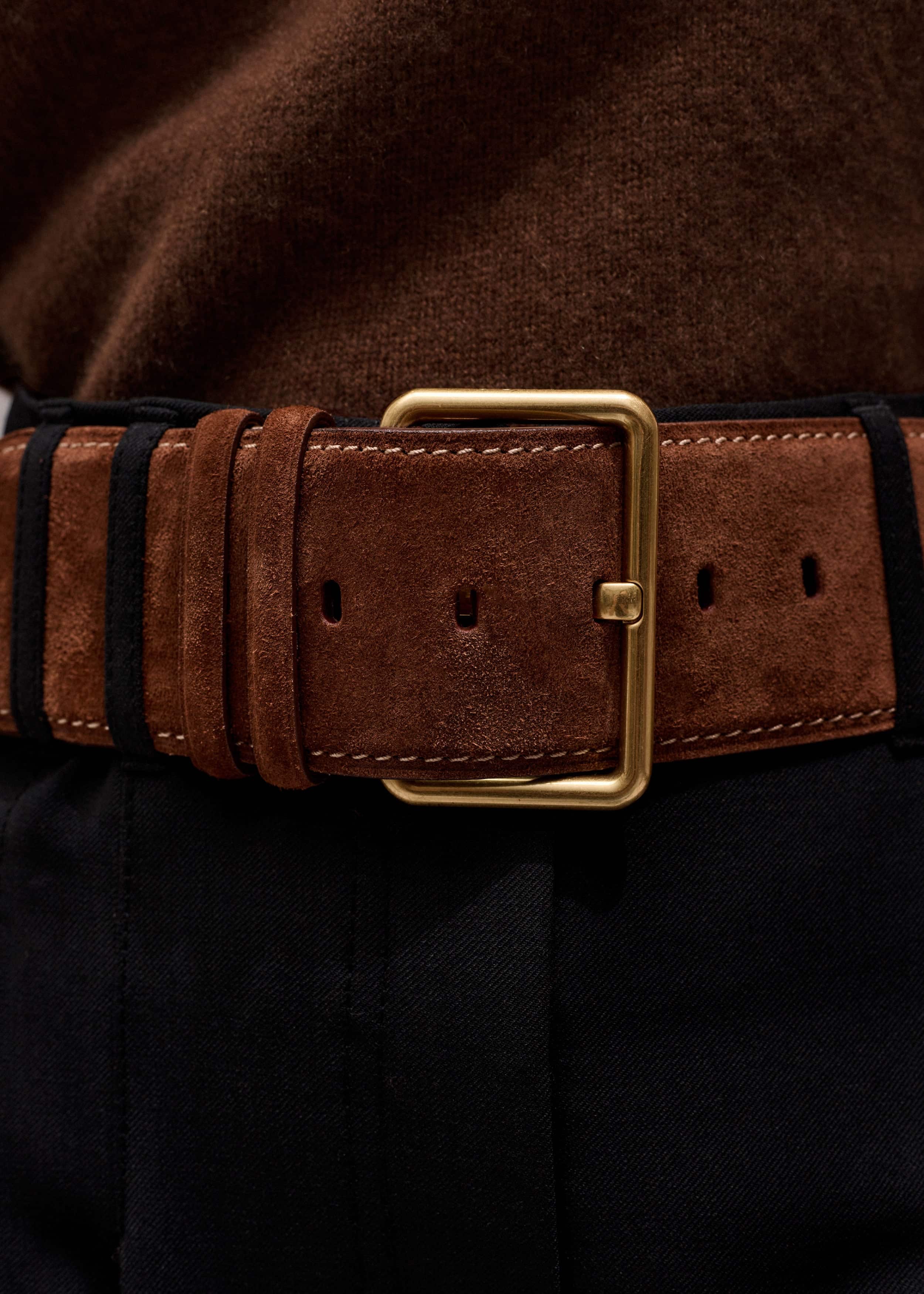 Brown Extra Wide Waisted Belt meandem