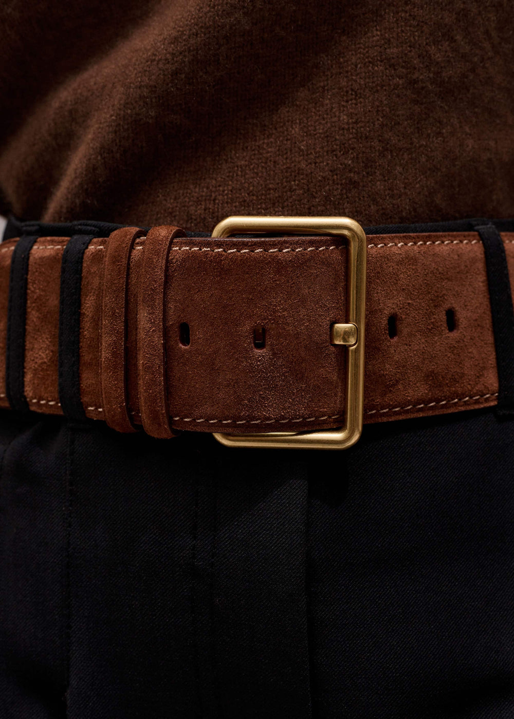 Brown Extra Wide Waisted Belt meandem