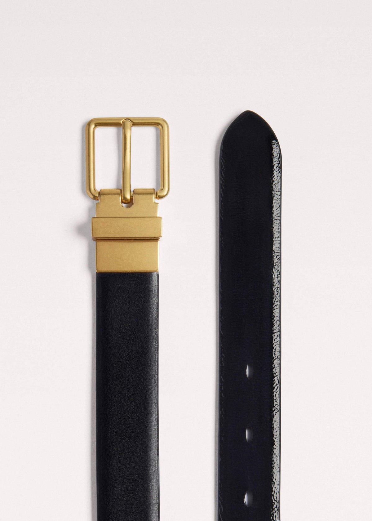 Black Reversible Belt meandem