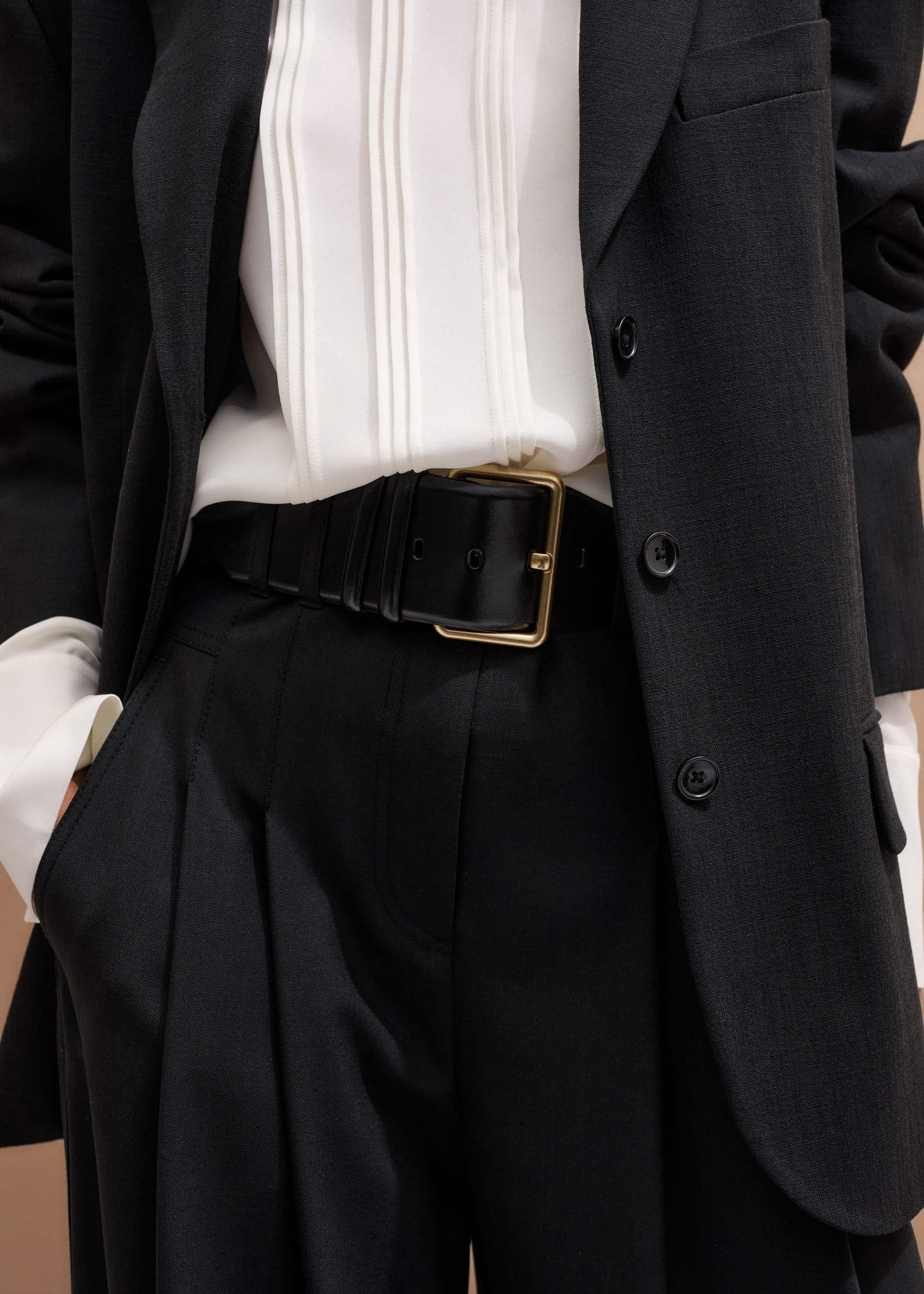 Black Extra Wide Waisted Belt meandem