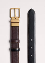 Red Leather Reversible Belt meandem