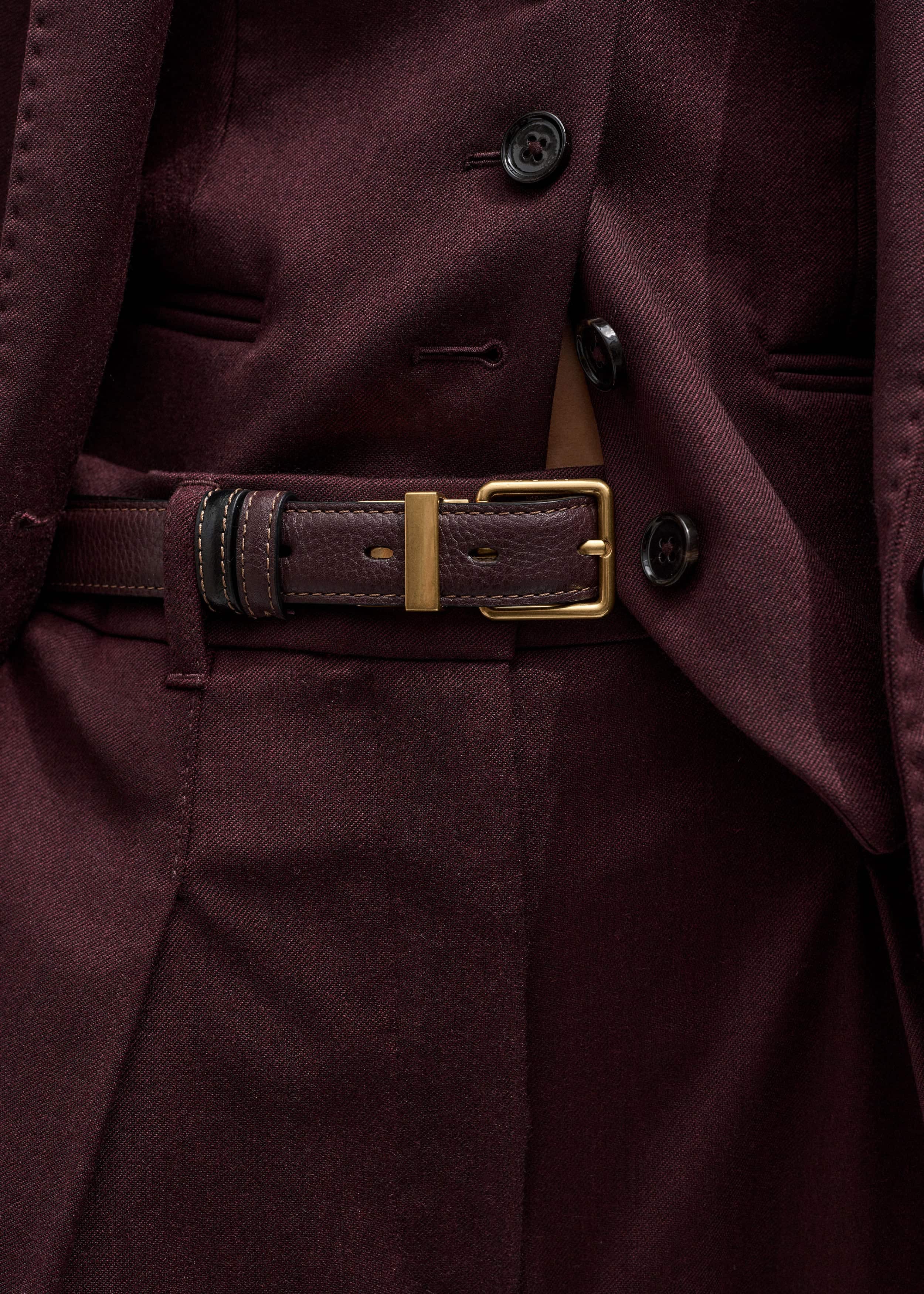 Red Leather Reversible Belt meandem