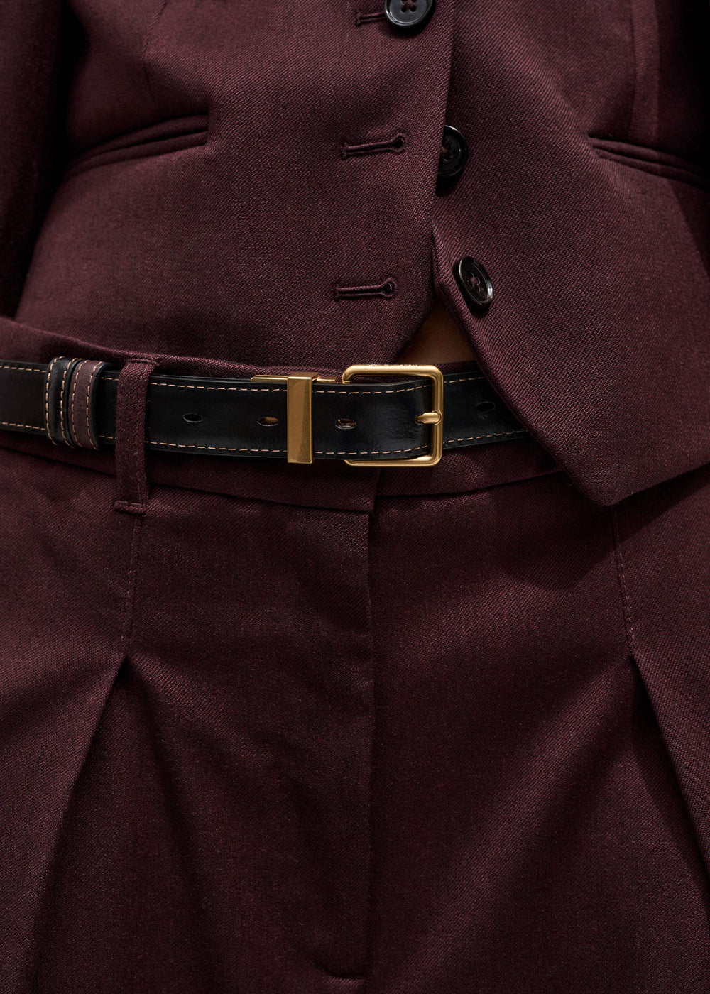 Red Leather Reversible Belt meandem