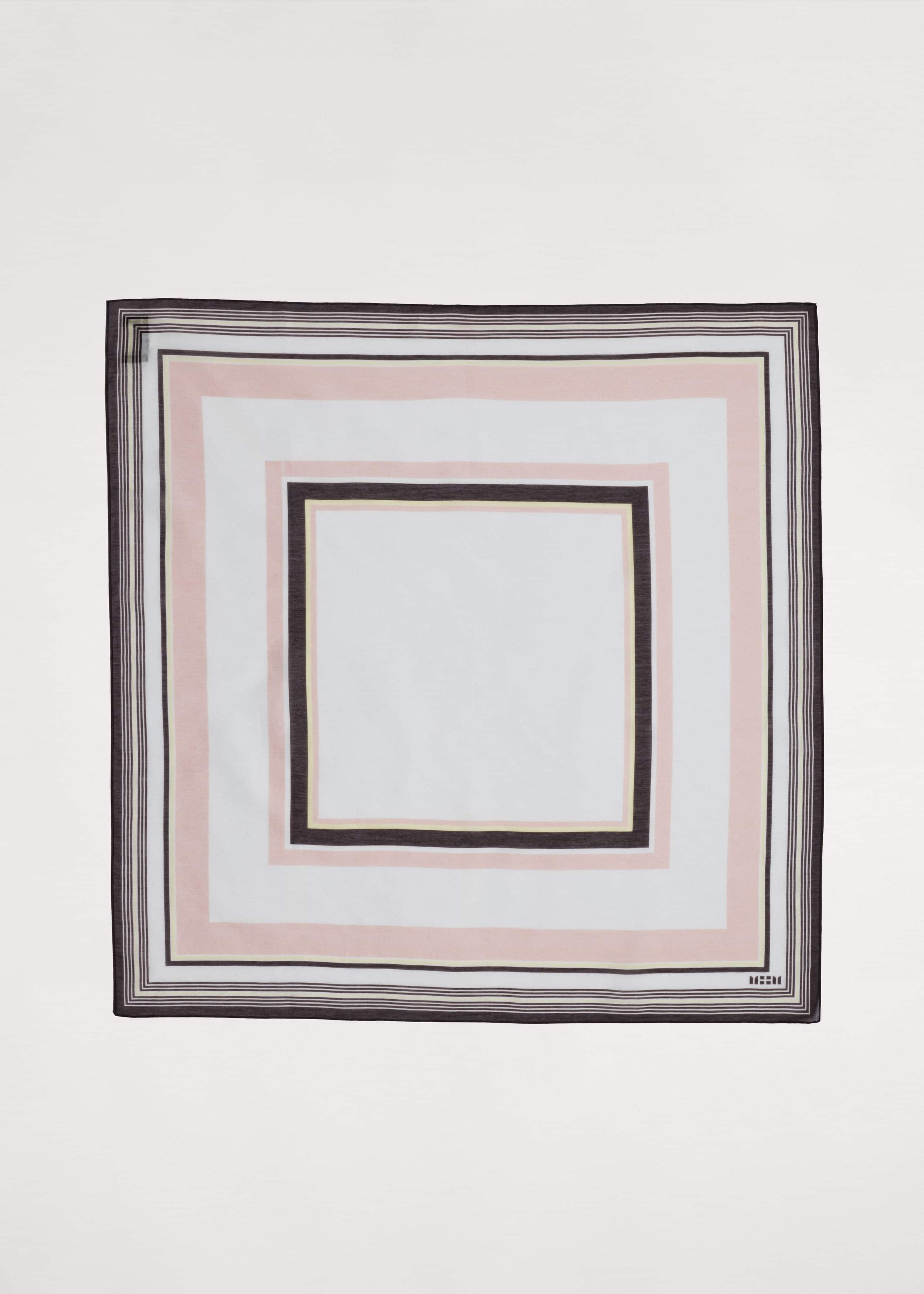 Pink Multi Stripe Border Scarf meandem