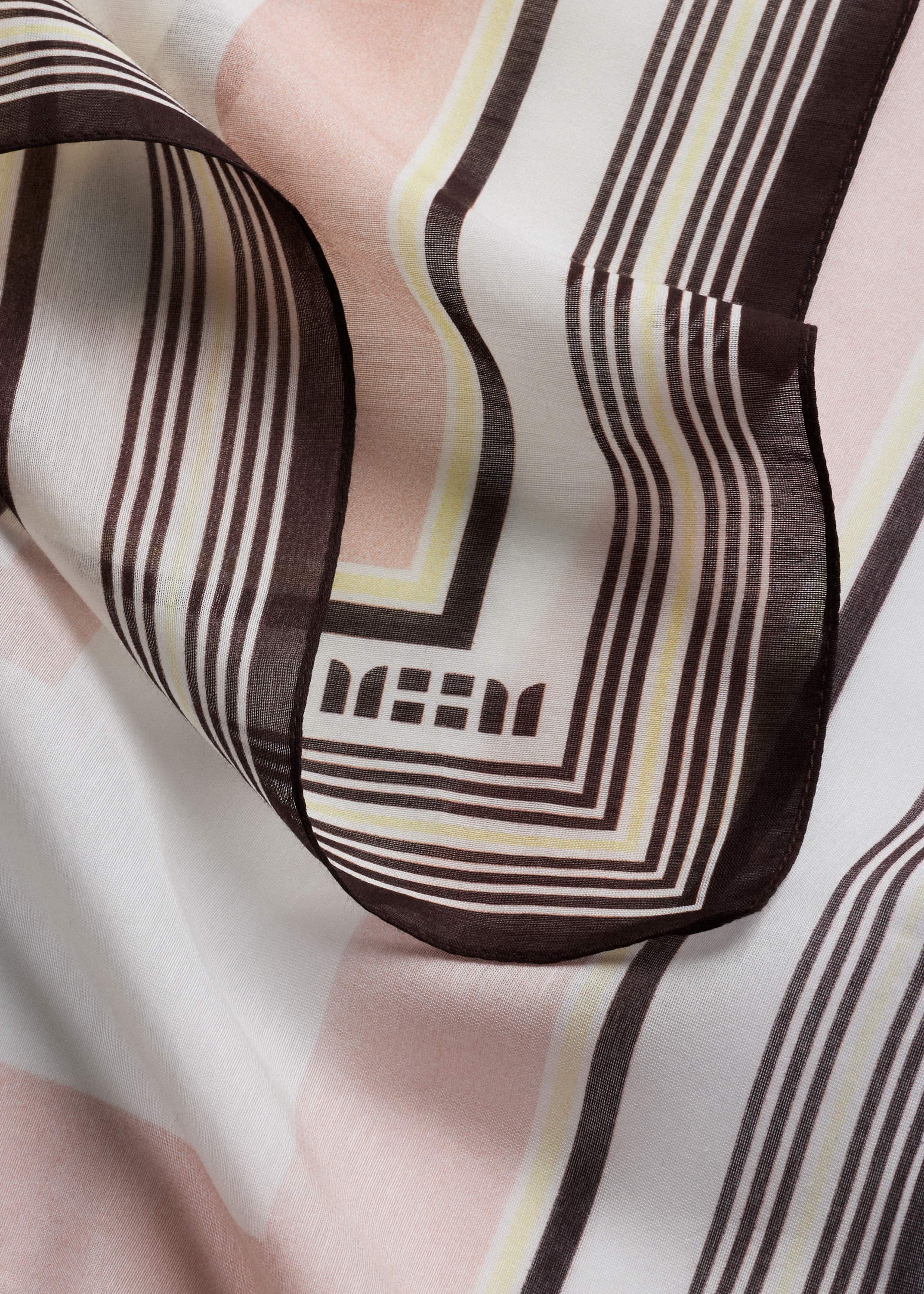 Pink Multi Stripe Border Scarf meandem