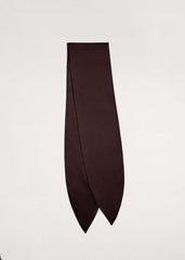 Brown Silk Satin Evening Scarf meandem