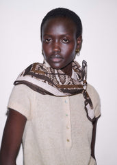 Snake Print Border Scarf meandem