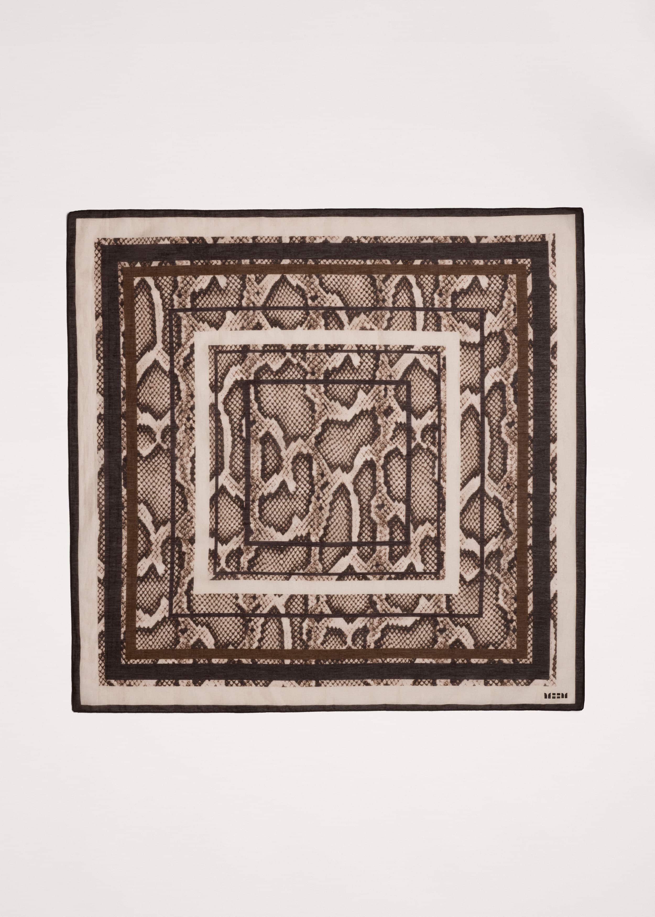 Snake Print Border Scarf meandem