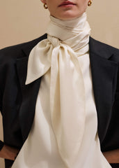 Cream Silk Satin Evening Scarf meandem