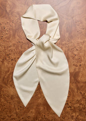 Cream Silk Satin Evening Scarf meandem