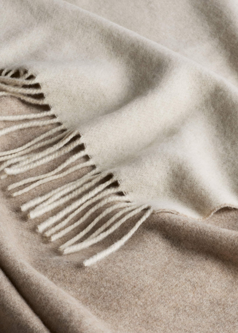 Cream Cashmere Blend Travel Scarf meandem