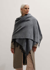 Gray Cashmere Blend Travel Scarf meandem