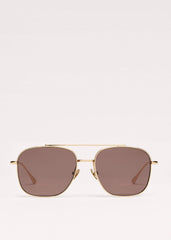 Chocolate Brown Aviator Sunglasses meandem