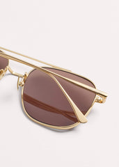 Chocolate Brown Aviator Sunglasses meandem
