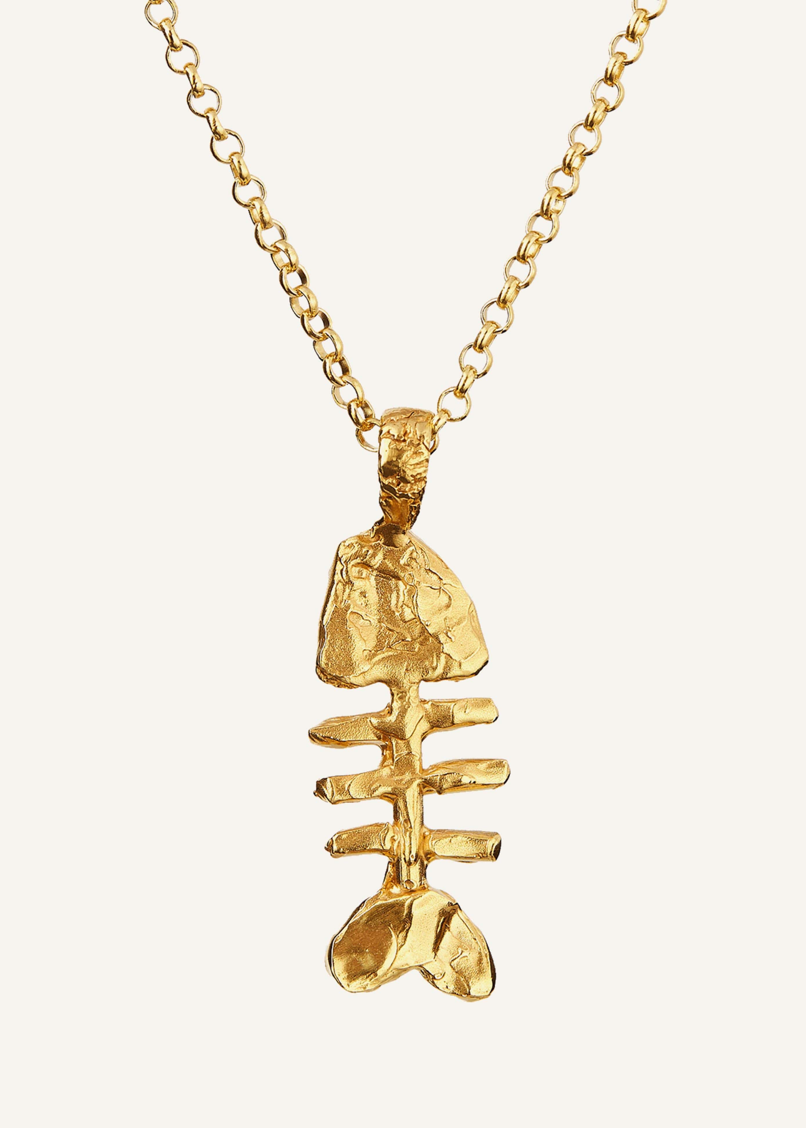 Gold Silhouette Of Summer Necklace meandem