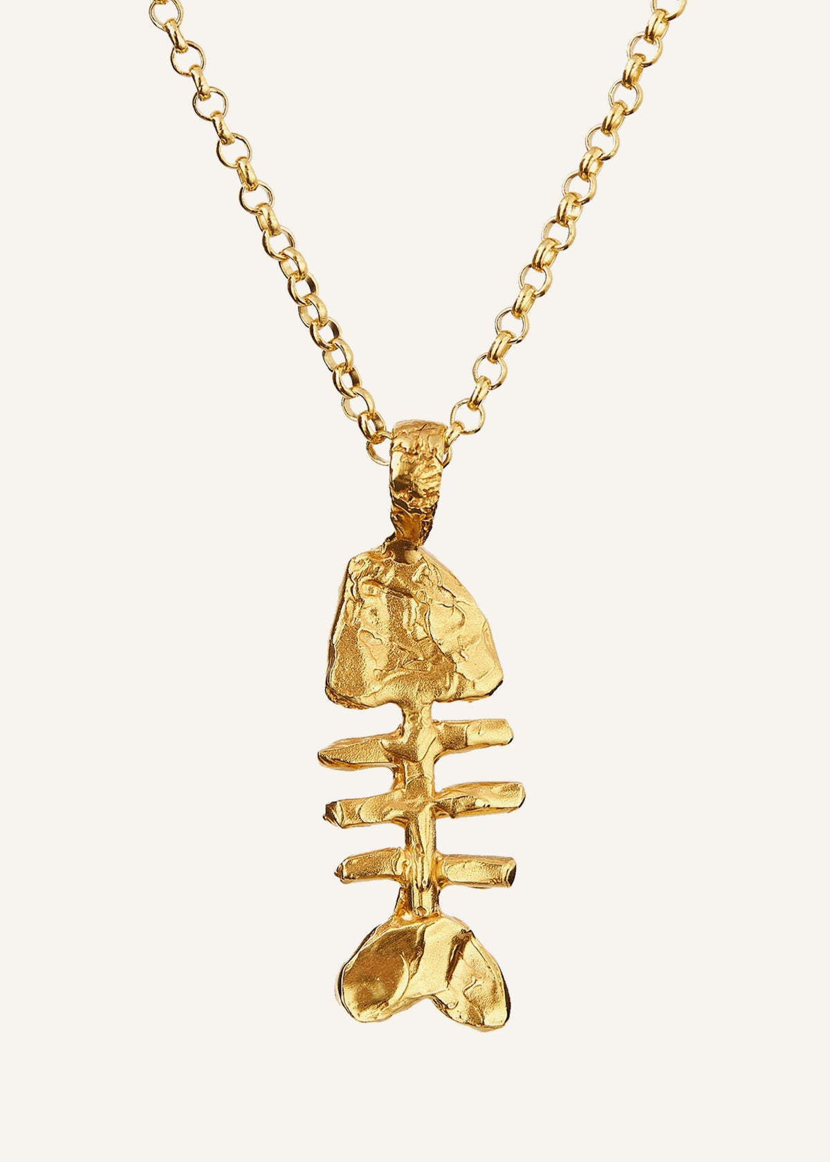 Gold Silhouette Of Summer Necklace meandem