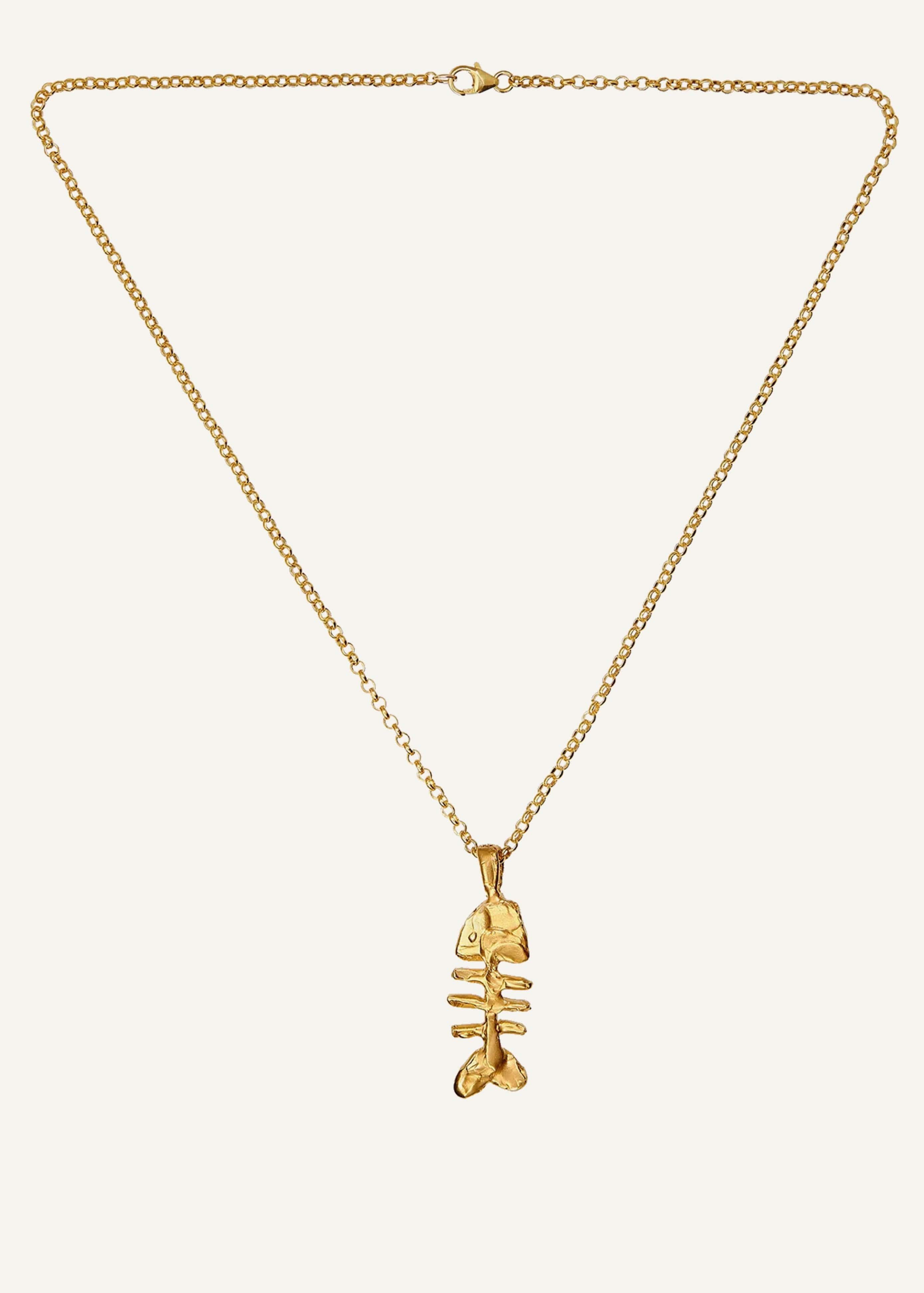 Gold Silhouette Of Summer Necklace meandem